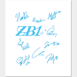 fanart signature of the zero base one group Posters and Art